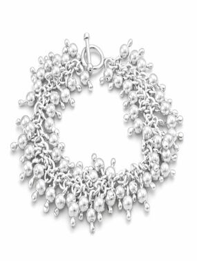 SILPADA Cha Cha 925 Sterling Silver Ball Bead Toggle Clasp Bracelet B0919 new